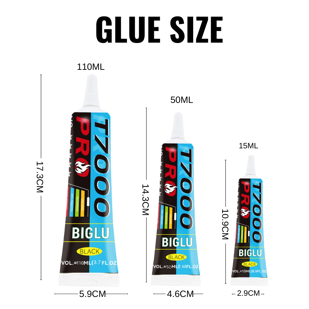 BIGLU T7000 プロ接着剤黒接触ユニバーサル靴ラウン - Contact Cement Glue のレビューと価格