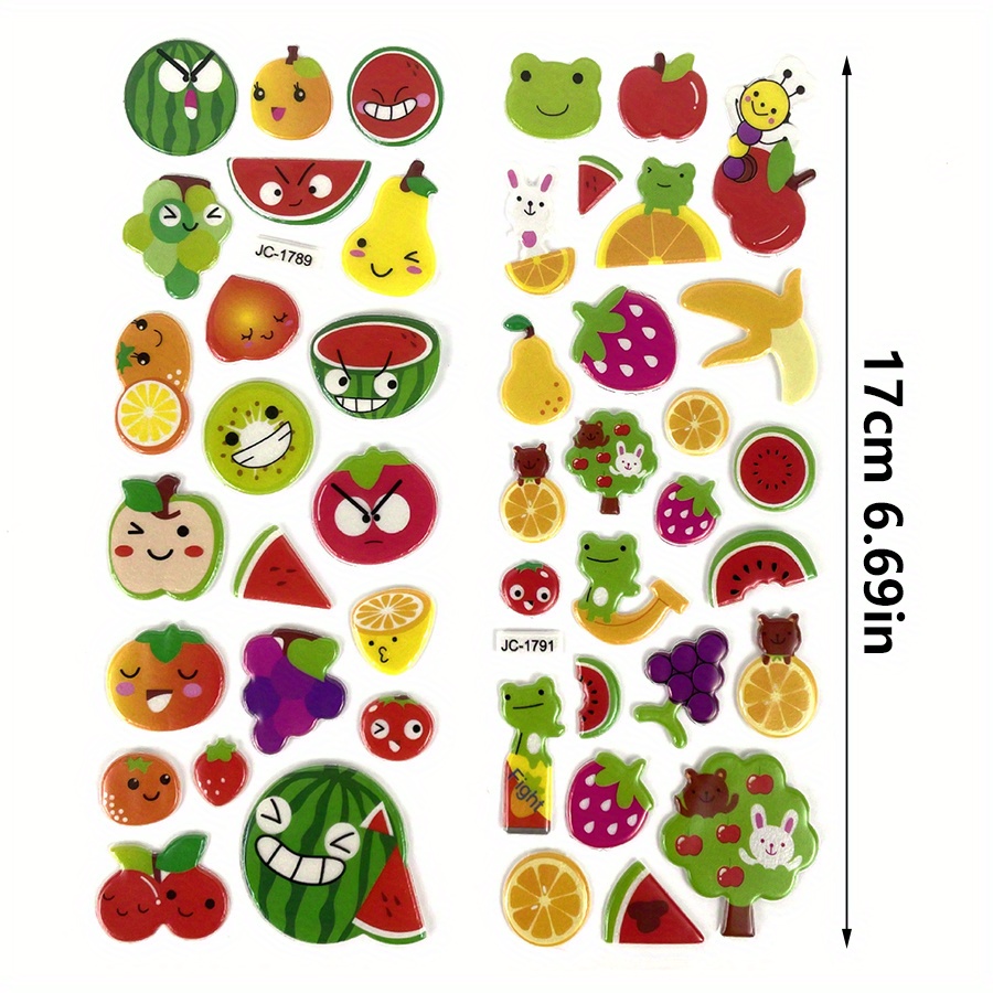 6 枚 3D ふわふわステッカー泡野菜フルーツステッカーカラ - Eva Foam Sheet のレビューと価格