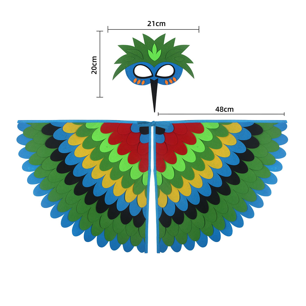 かわいいフクロウの羽のコスチューム動物孔雀柄フェルトマントと - Free Cosplay Prop Patterns のレビューと価格
