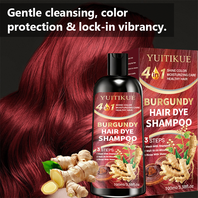 YUITIKUE 4 in 1 バーガンディヘアダイシャンプ - Hair Spray Color のレビューと価格