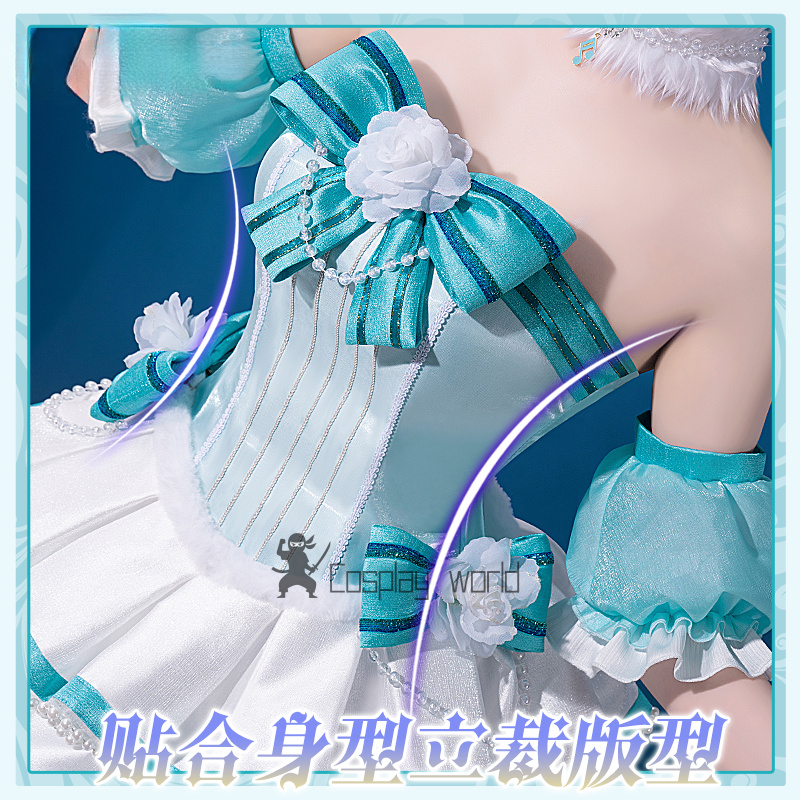 アニメプロジェクト世界コスプレ衣装ミク白鳥の湖ブルーフィッシ - Fishbones Cosplay Prop のレビューと価格