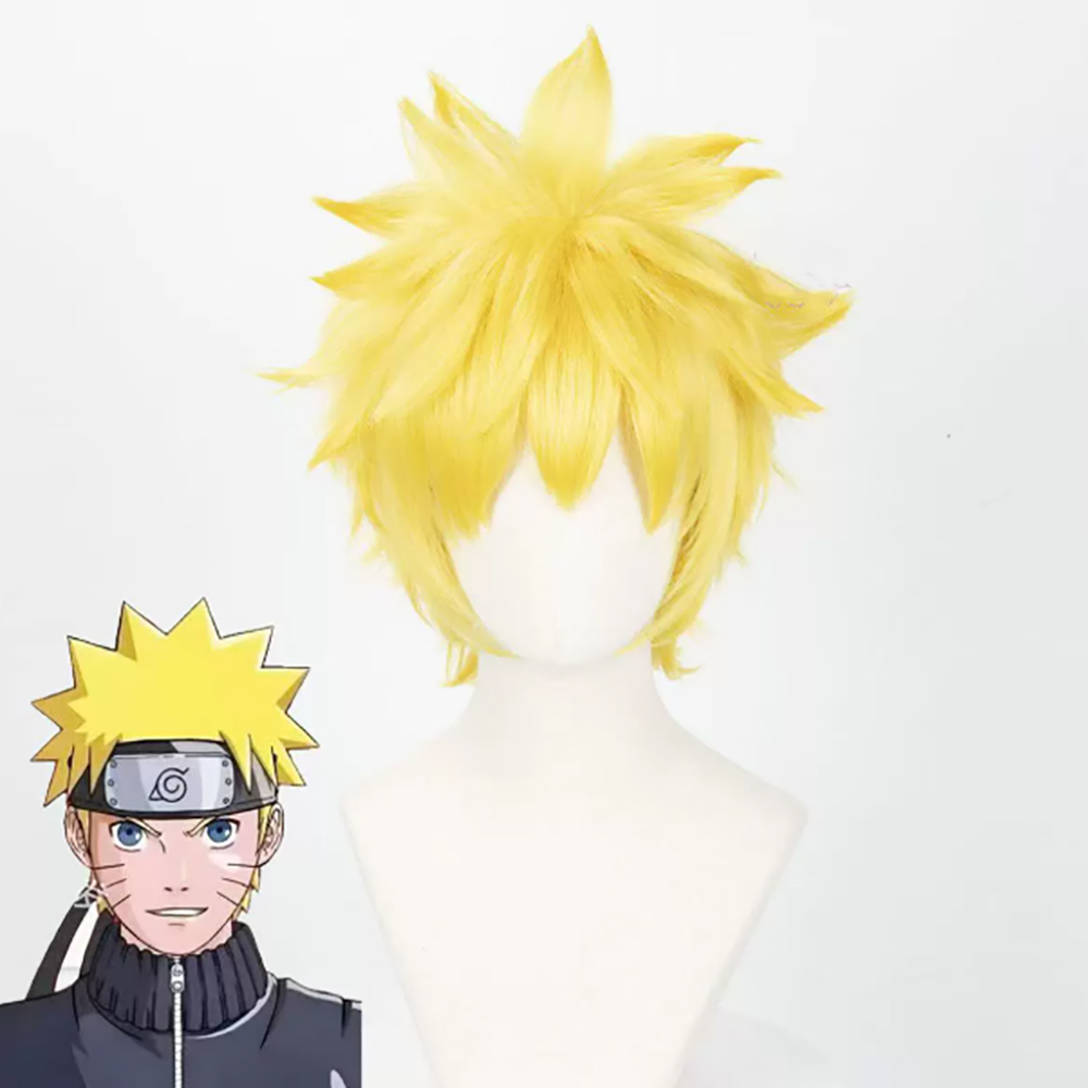 合成毛ウィッグ うずまきコスプレウィッグ イエローカーリーシ - Wig Fiber Net のレビューと価格